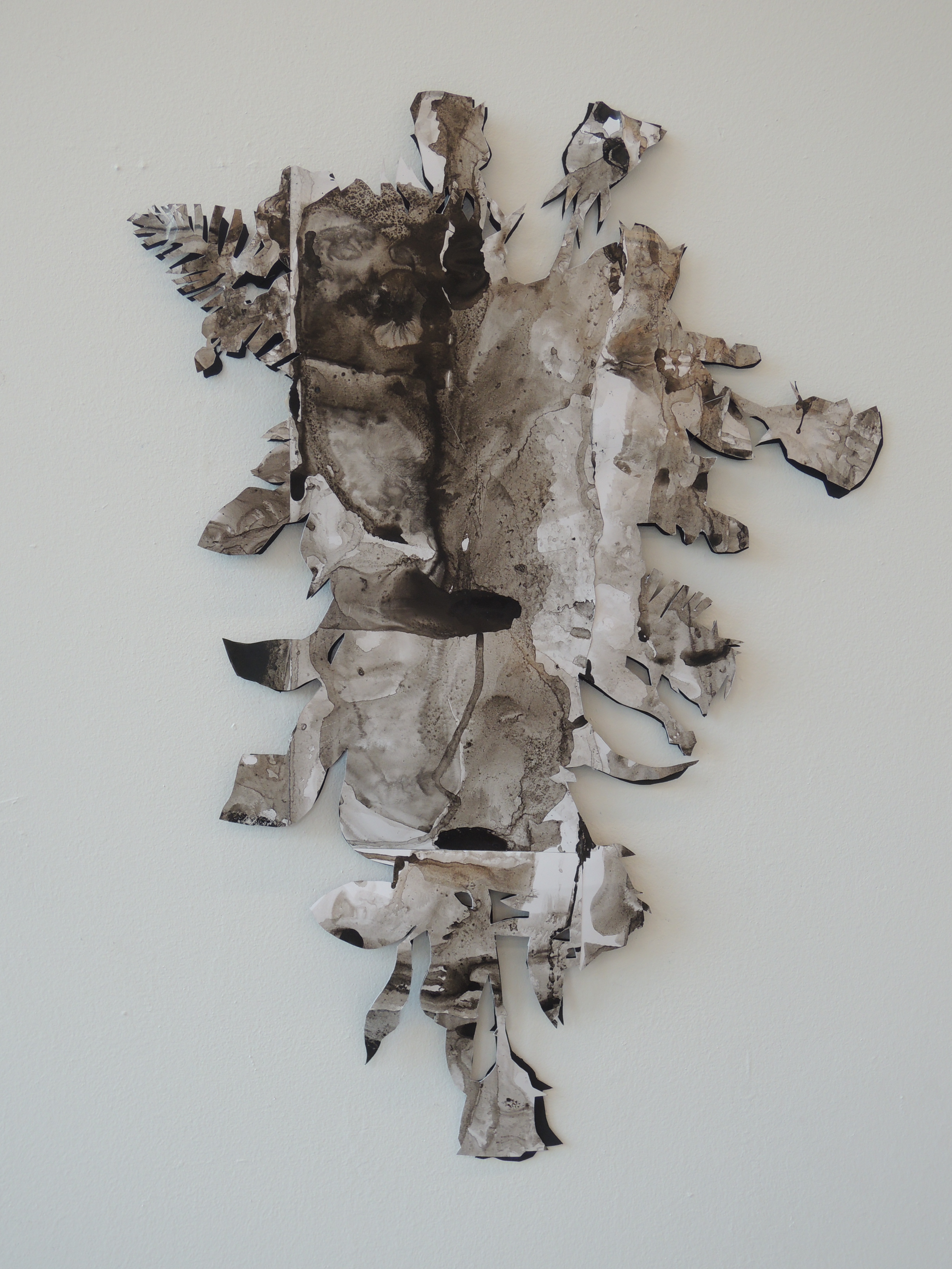 Mother's bride bouquet, black paper, ink on photopaper (cut out), 2015